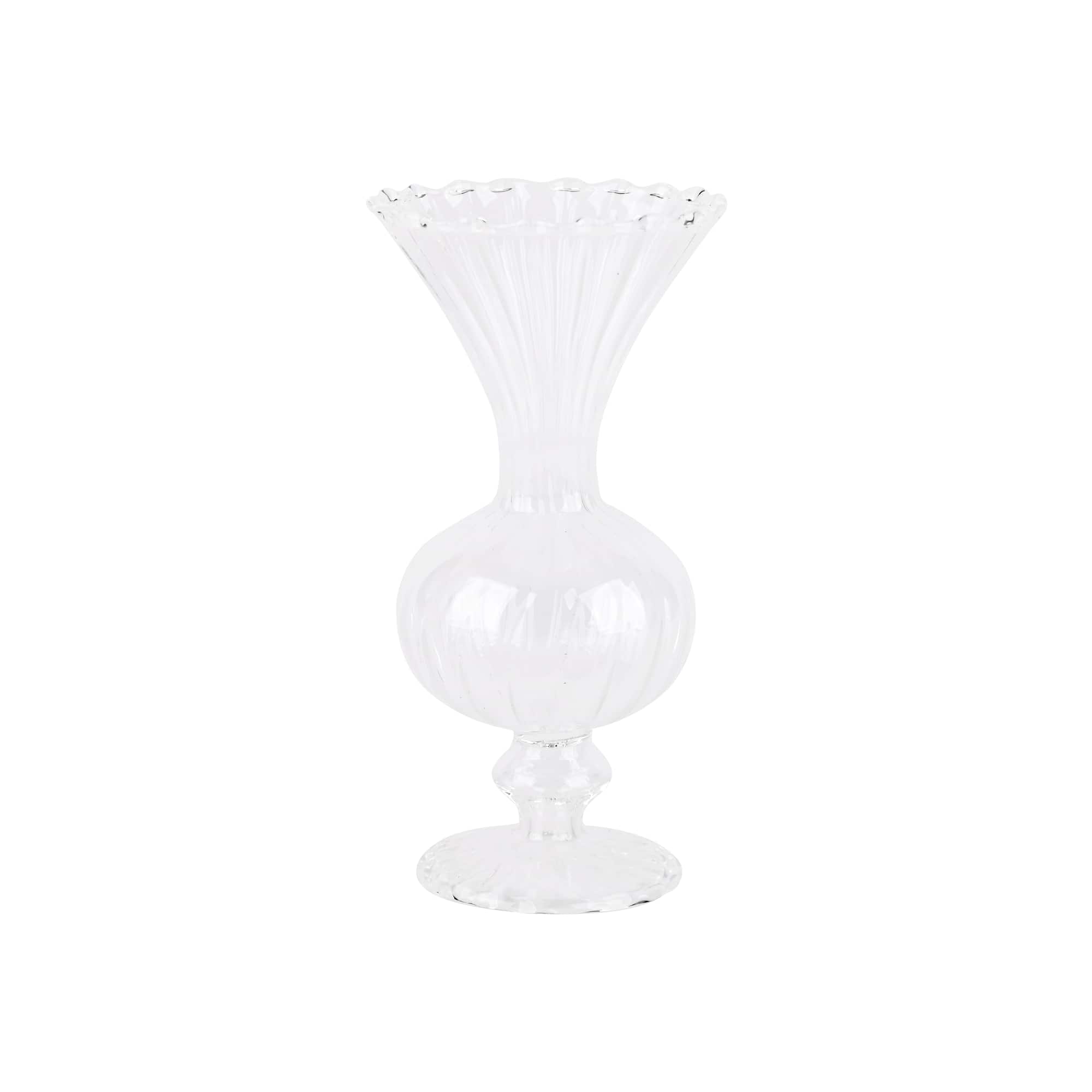4" Clear Wide-Mouth Blown Glass Bud Vase by Ashland®